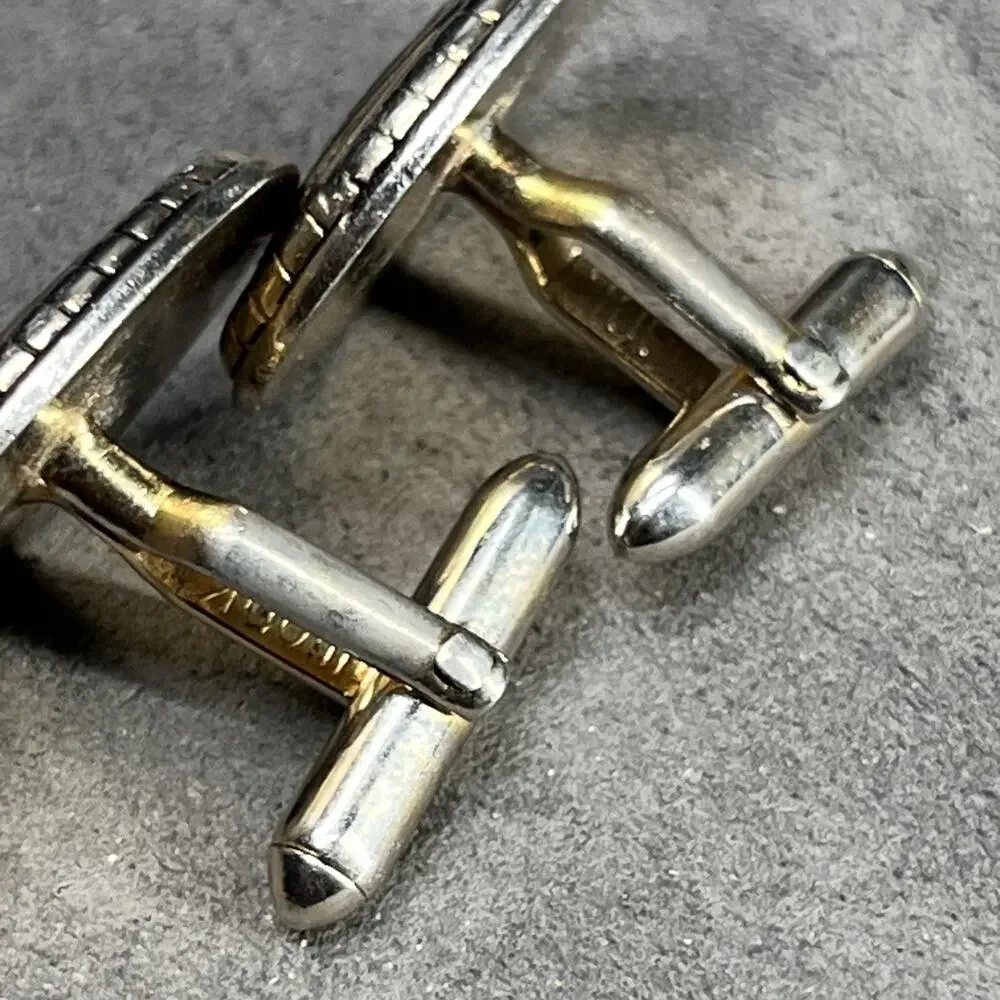 Vintage Swank Spanish Damascene Cufflinks Ornate Design